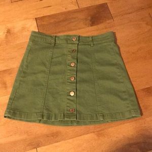 Button up mini skirt